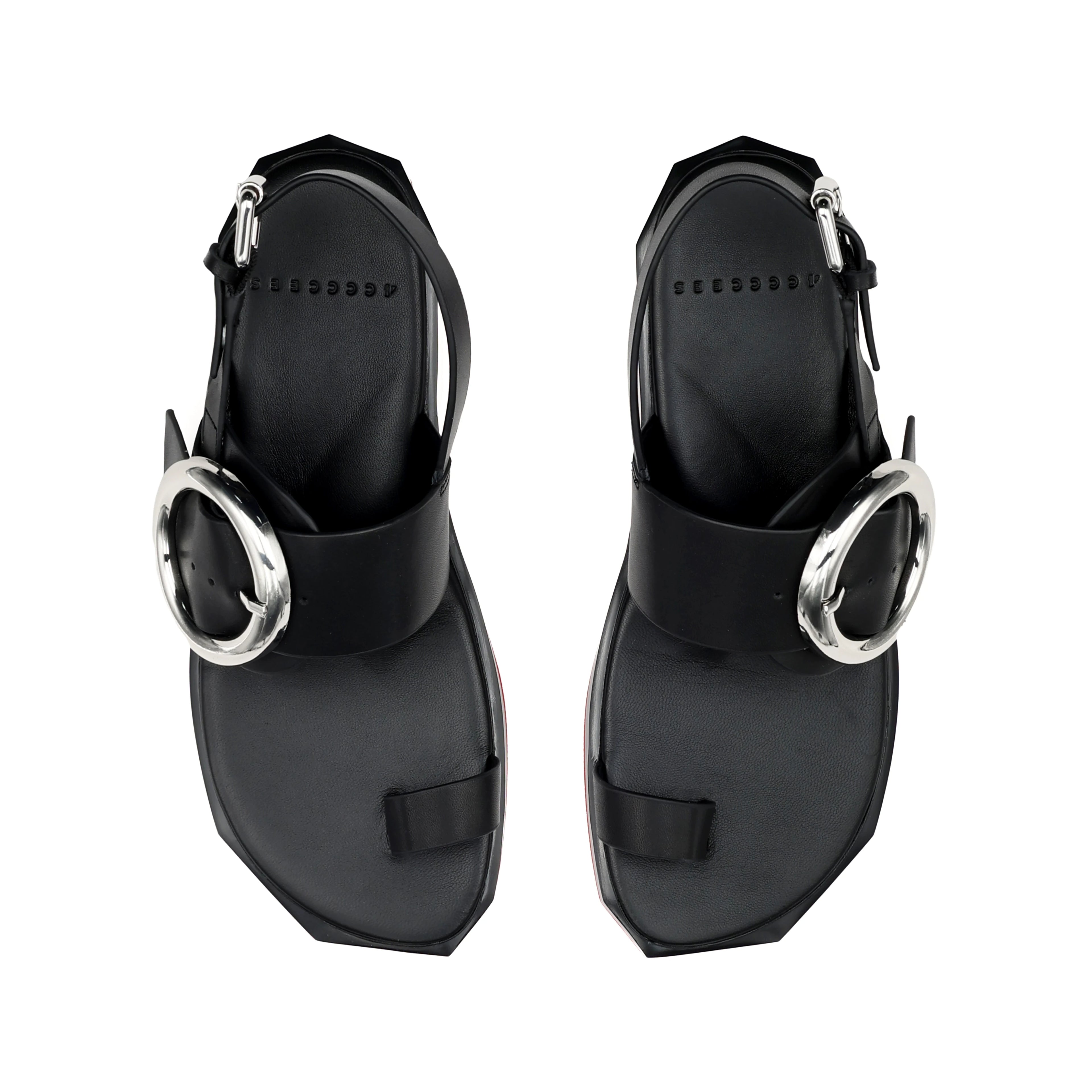 4CCCCEES Follin Torus Black: black sandals for women