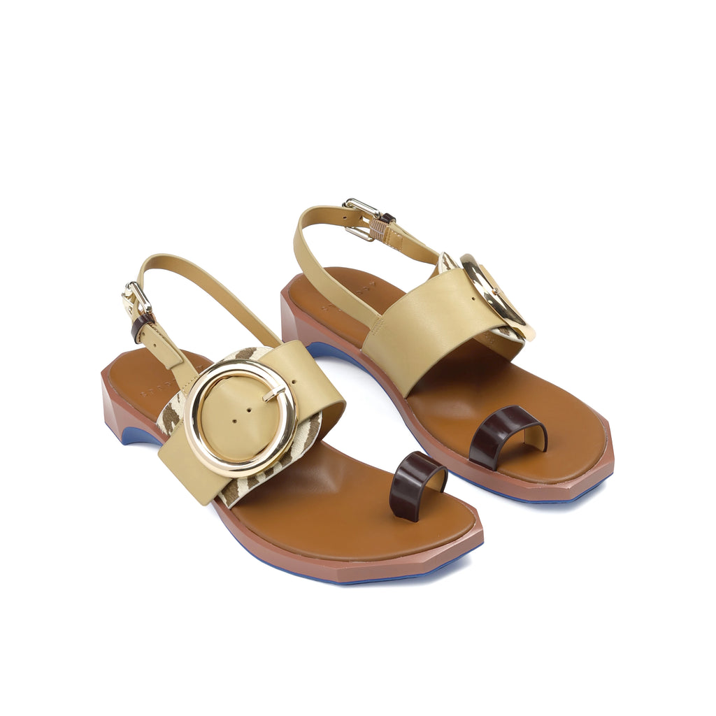 4CCCCEES Follin Torus Zebra MIX: animal print sandalen voor dames