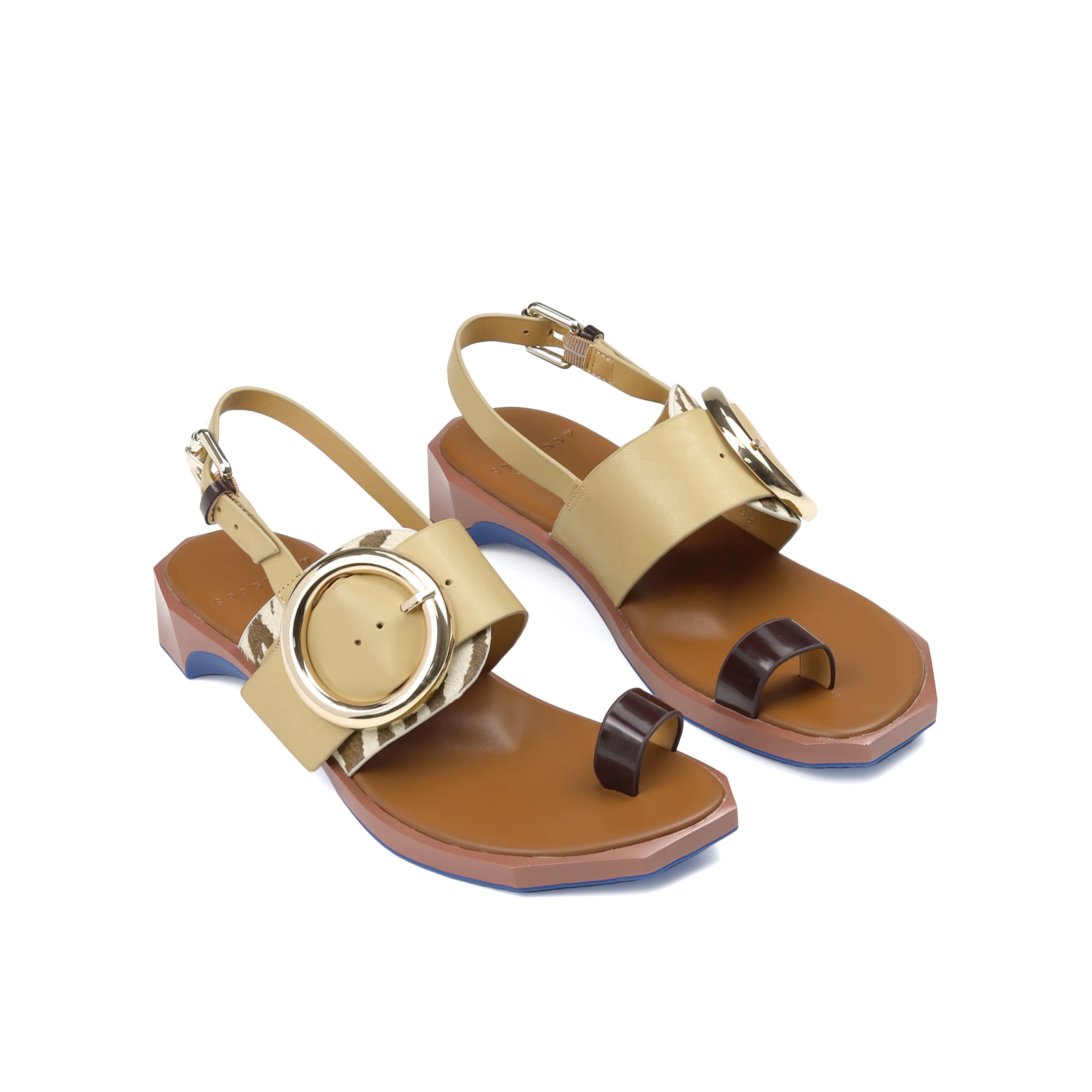 4CCCCEES Follin Torus Zebra MIX: animal print sandals for women