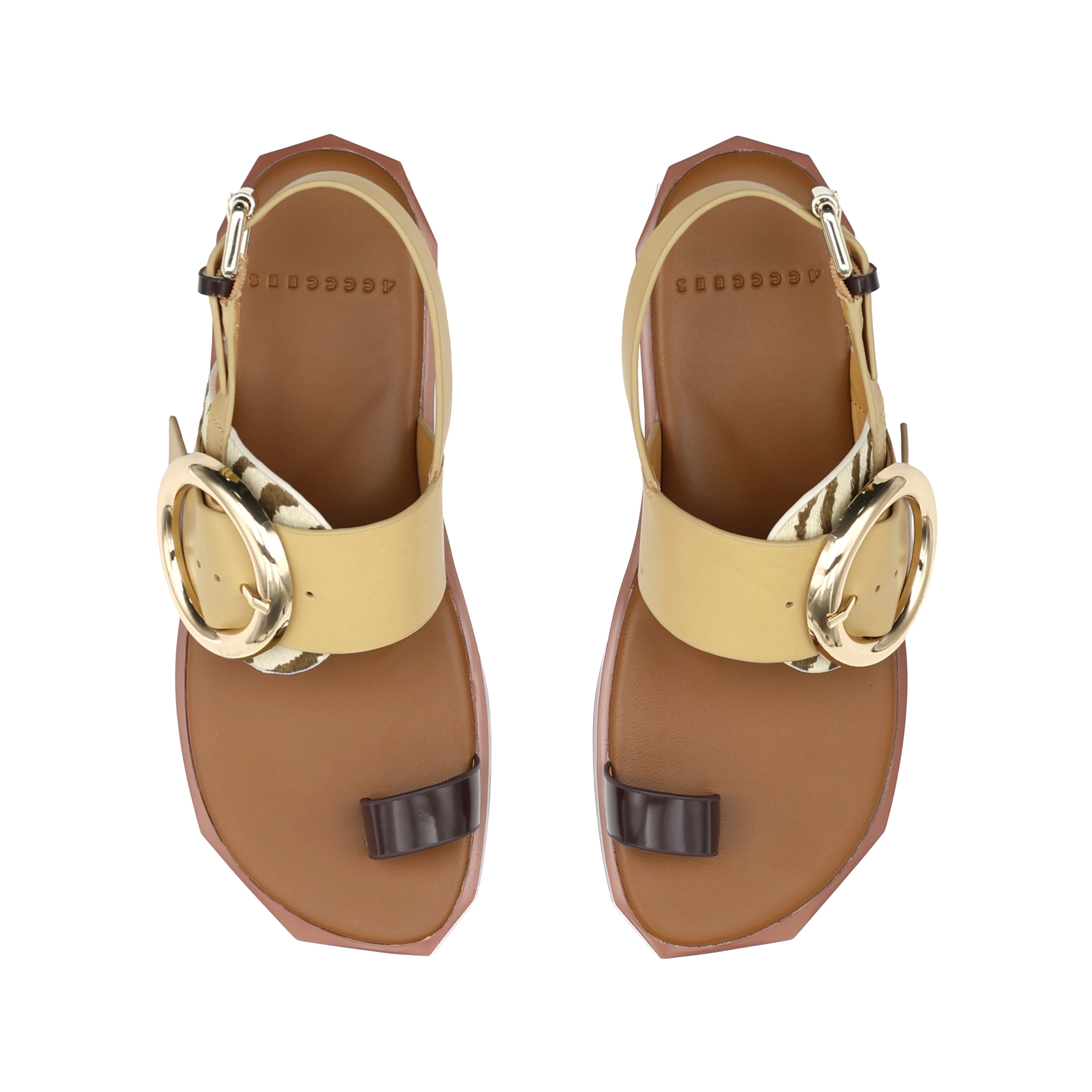 4CCCCEES Follin Torus Zebra MIX: animal print sandals for women