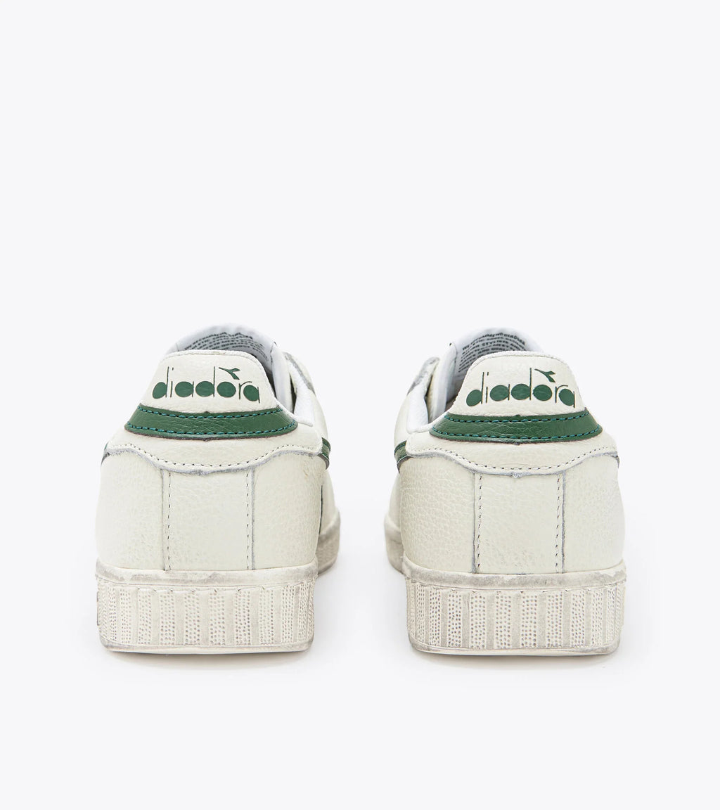 DIADORA GAME L LOW Waxed White & Green: white trainers unisex