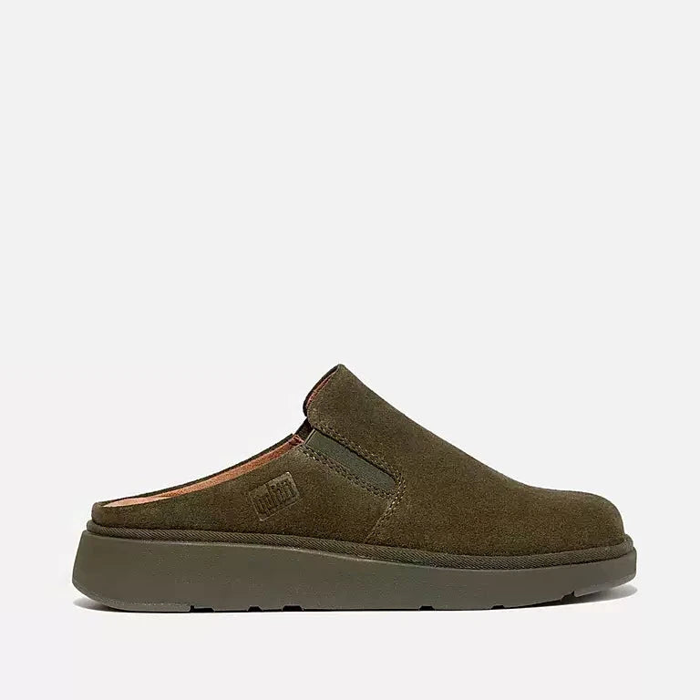 FITFLOP | MULES | MUJER | W GEN-FF ELASTICATED SUEDE MULES DEEP OLIVE | VERDE