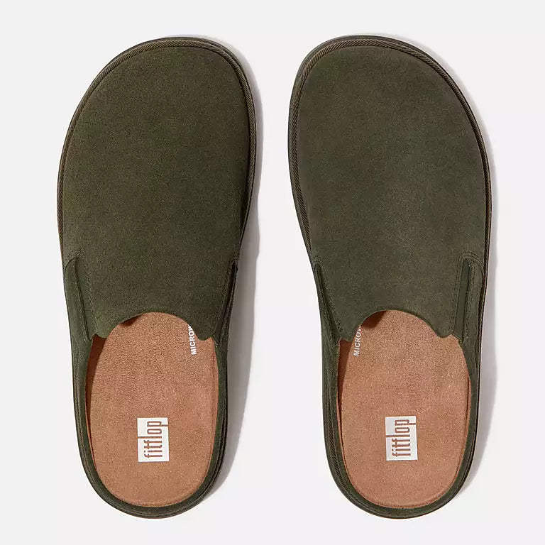 FITFLOP | MULES | MUJER | W GEN-FF ELASTICATED SUEDE MULES DEEP OLIVE | VERDE