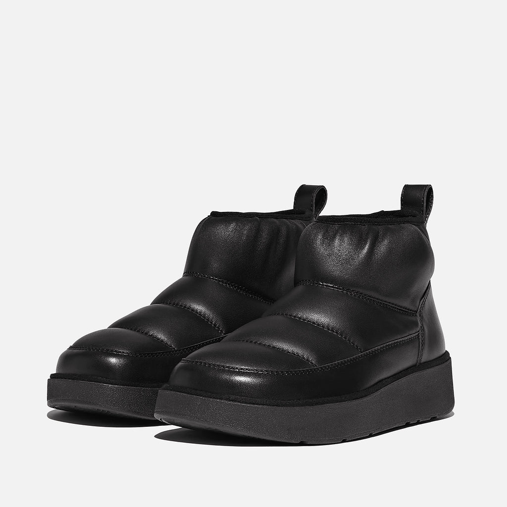 FITFLOP W GEN FF Padded SOFT Leather Booties ALL Black: чорний чоботи для жінок