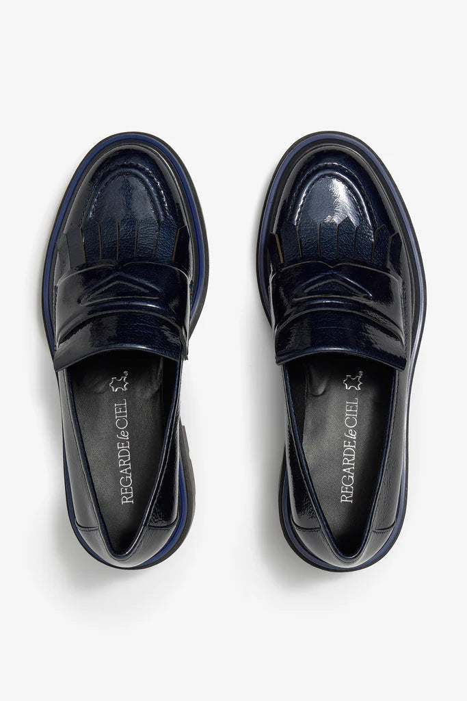 REGARDE LE CIEL Ginevra Naplak Black: negre mocassins per a dona
