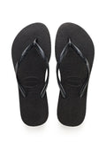HAVAIANAS SLIM Black: schwarz Flip-Flops für Damen