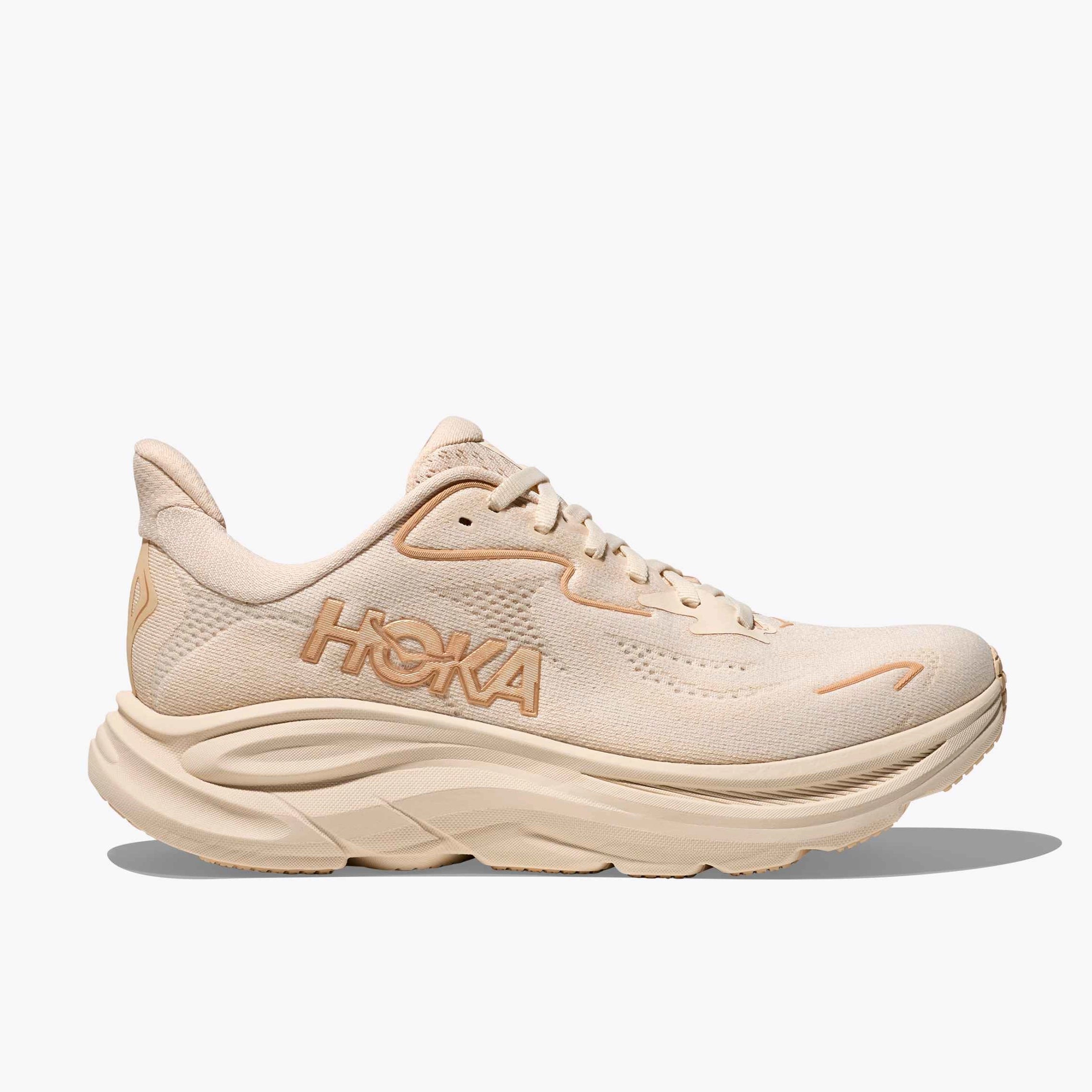 HOKA Bondi 9 W Vanilla: beige trainers for women
