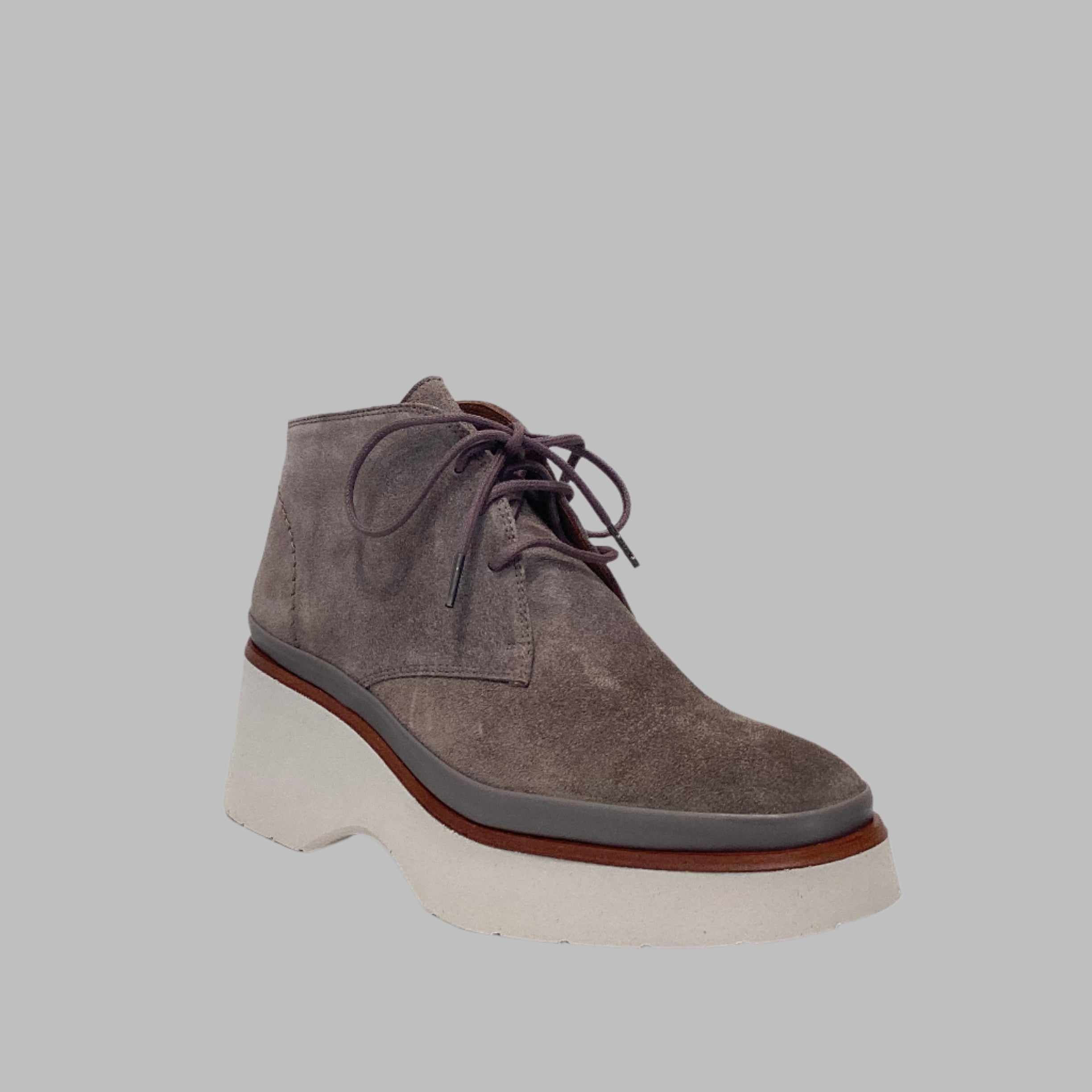 PONS QUINTANA Raquel TOPO Velour: grey ankle boots for women