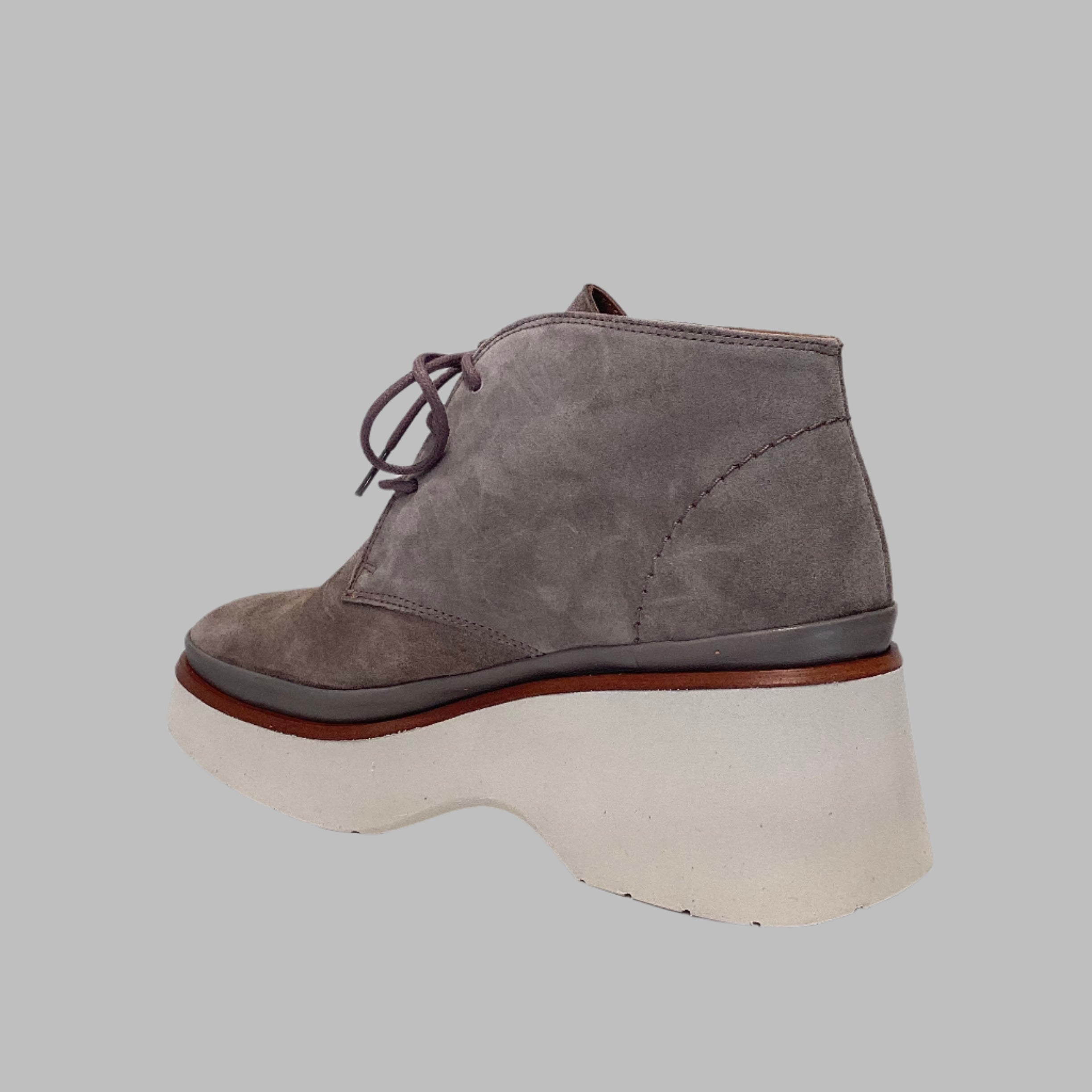 PONS QUINTANA Raquel TOPO Velour: grey ankle boots for women
