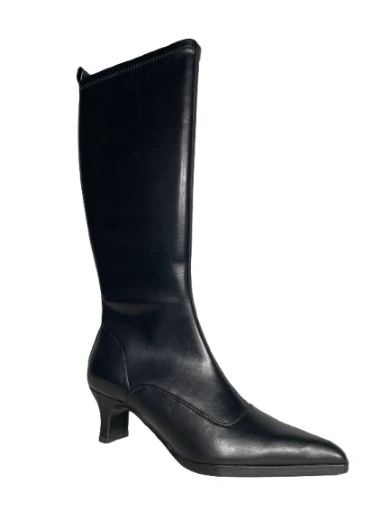 INES PALLISER Nappa Stretch Negro: black boots for women