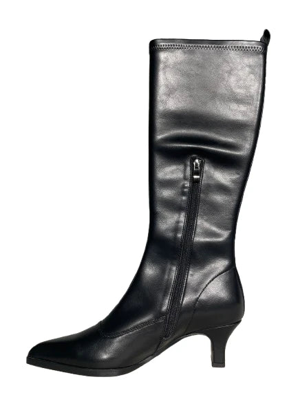 INES PALLISER Nappa Stretch Negro: black boots for women
