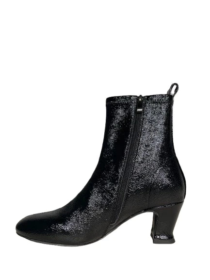 INES PALLISER 552466 Naplack Stretch: black ankle boots for women