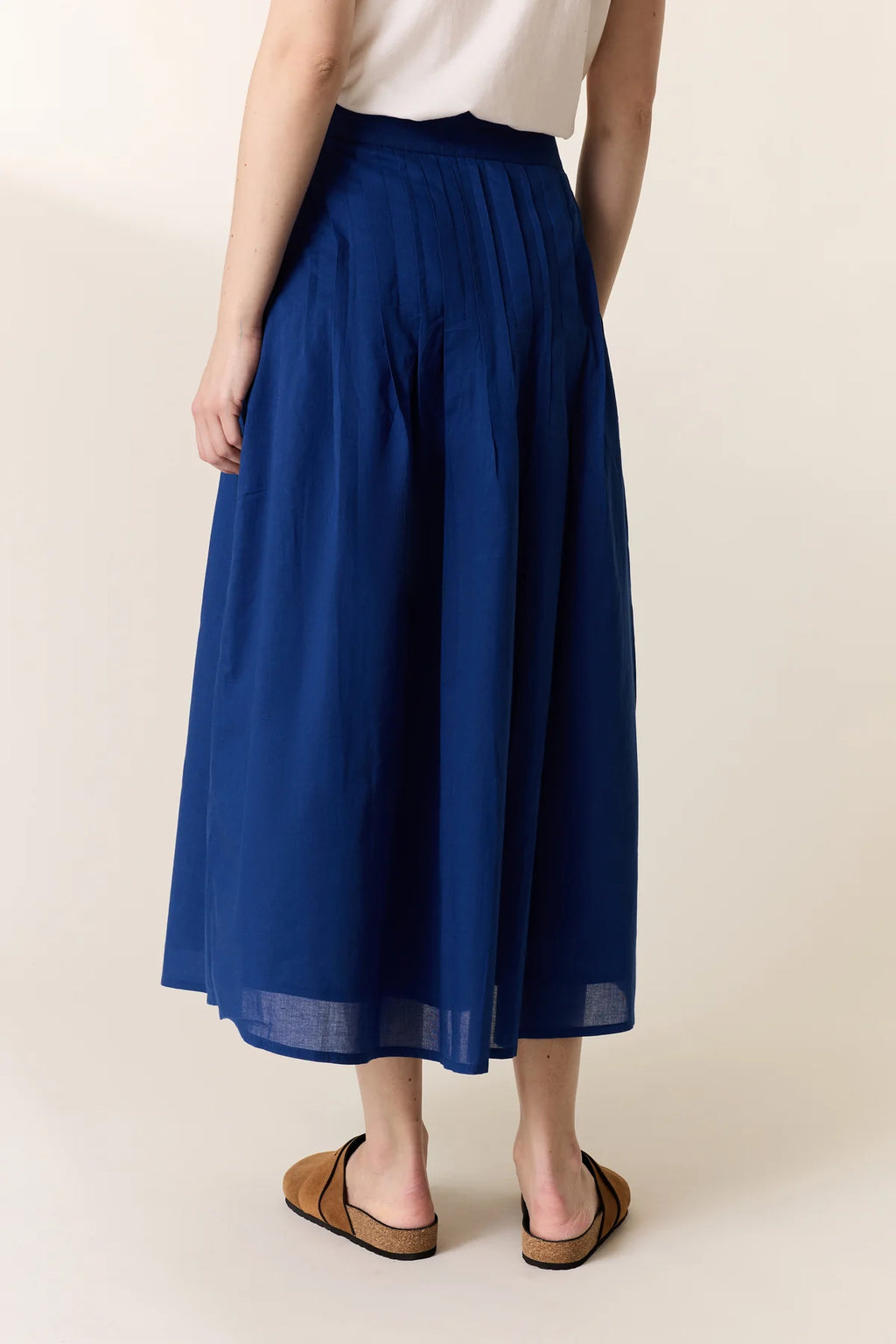 LEON & HARPER JONI TC160 PLN BLUE: blau faldilla per a dona