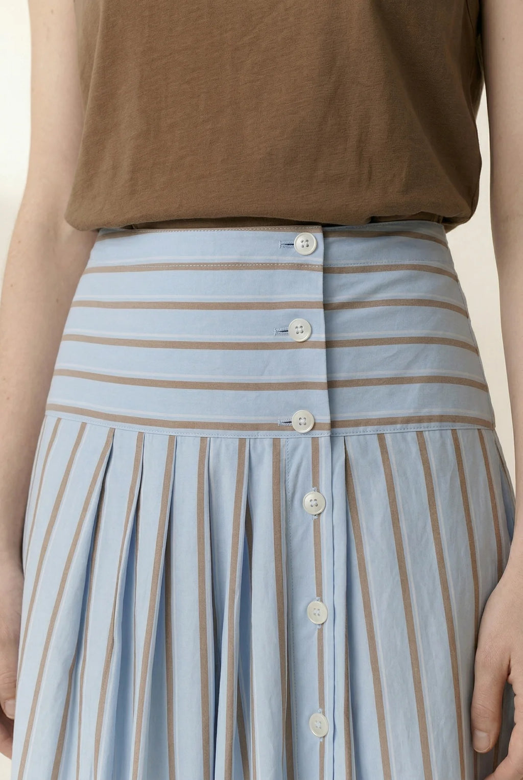 LEON & HARPER | FALDAS | MUJER | JOYAU TC129 STRP SKY | AZUL