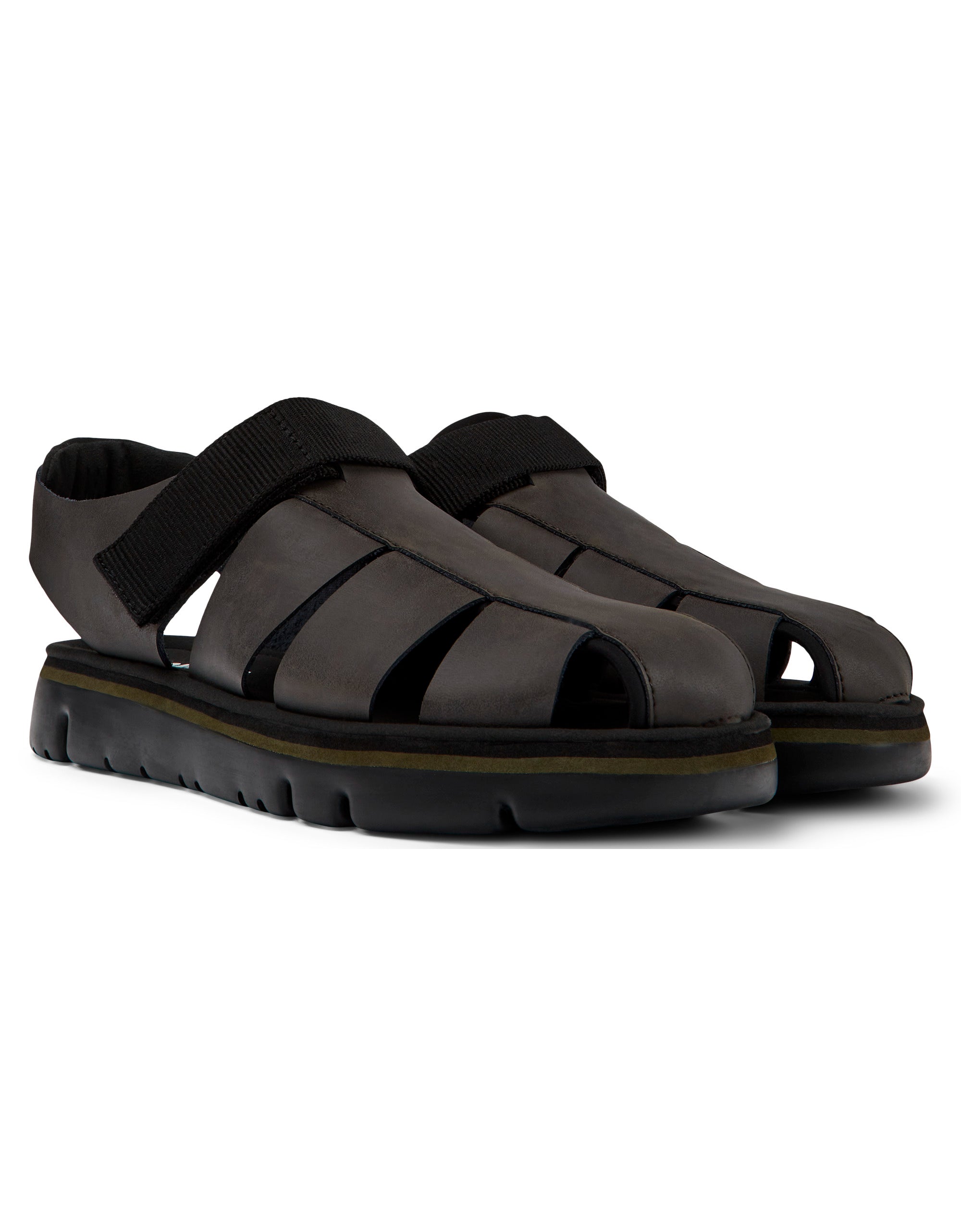 CAMPER Lamper Zambia Orugas.negro-kiwi-negro: чорний взуття для чоловіків