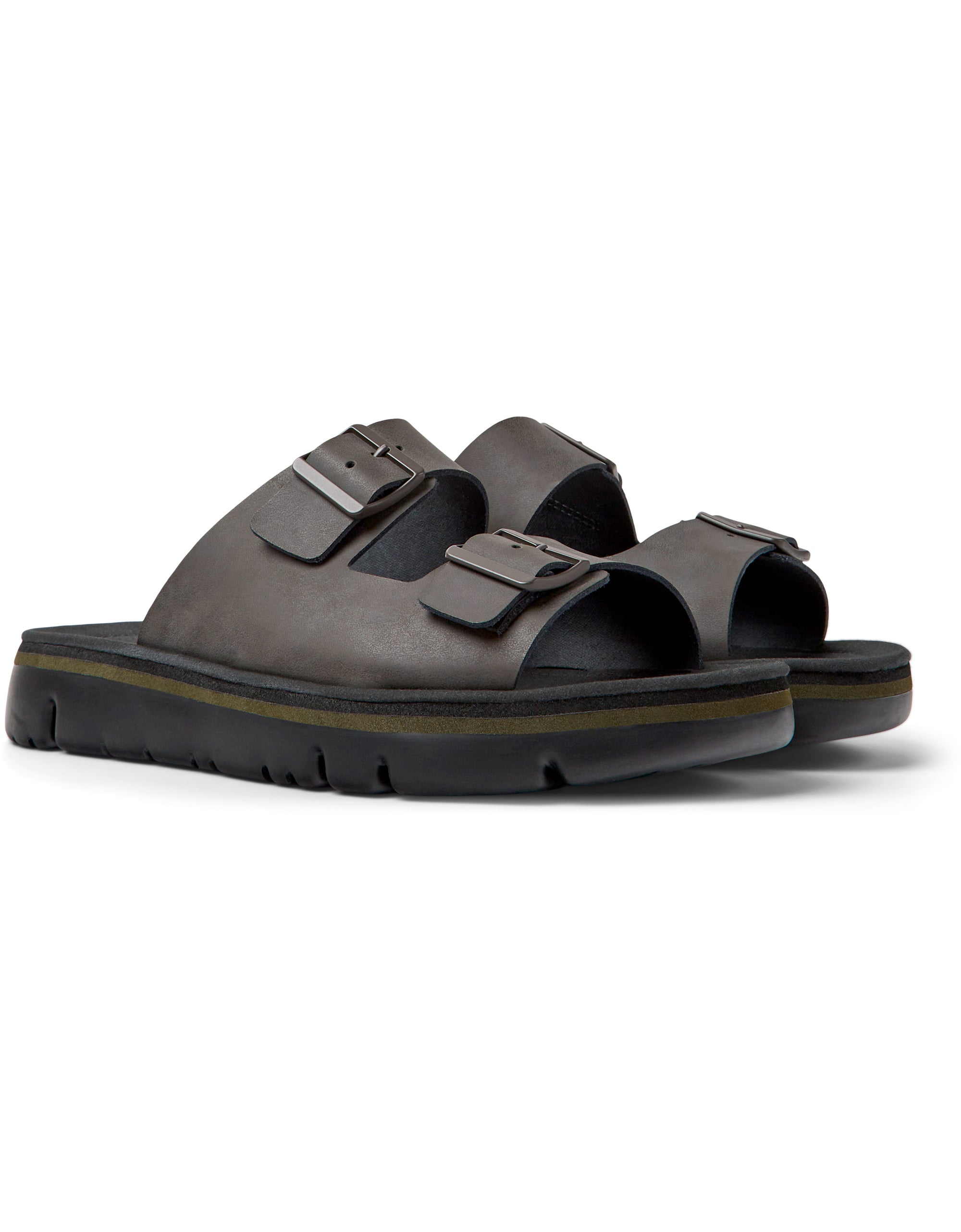 CAMPER | SANDALIAS | HOMBRE | LAMPER ZAMBIA ORUGAS.NEGRO-KIWI-NEGRO | MARRÓN