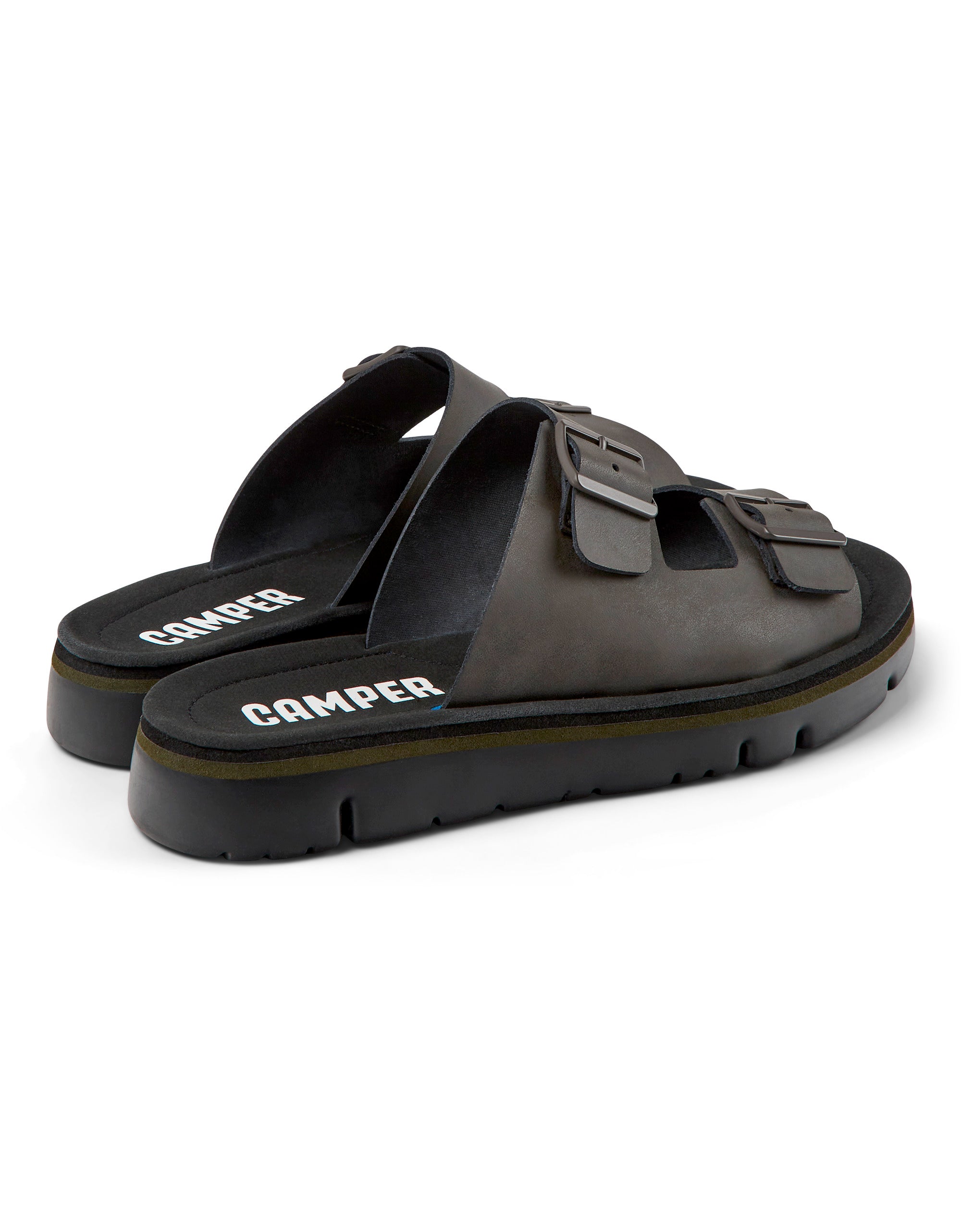CAMPER | SANDALIAS | HOMBRE | LAMPER ZAMBIA ORUGAS.NEGRO-KIWI-NEGRO | MARRÓN