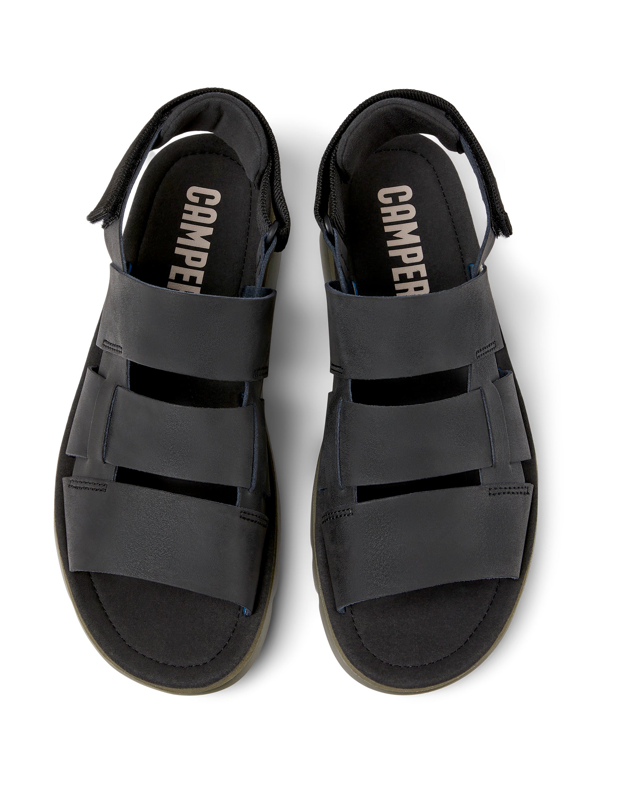 CAMPER Lamper Negro Orugasand Romero: black shoes for men