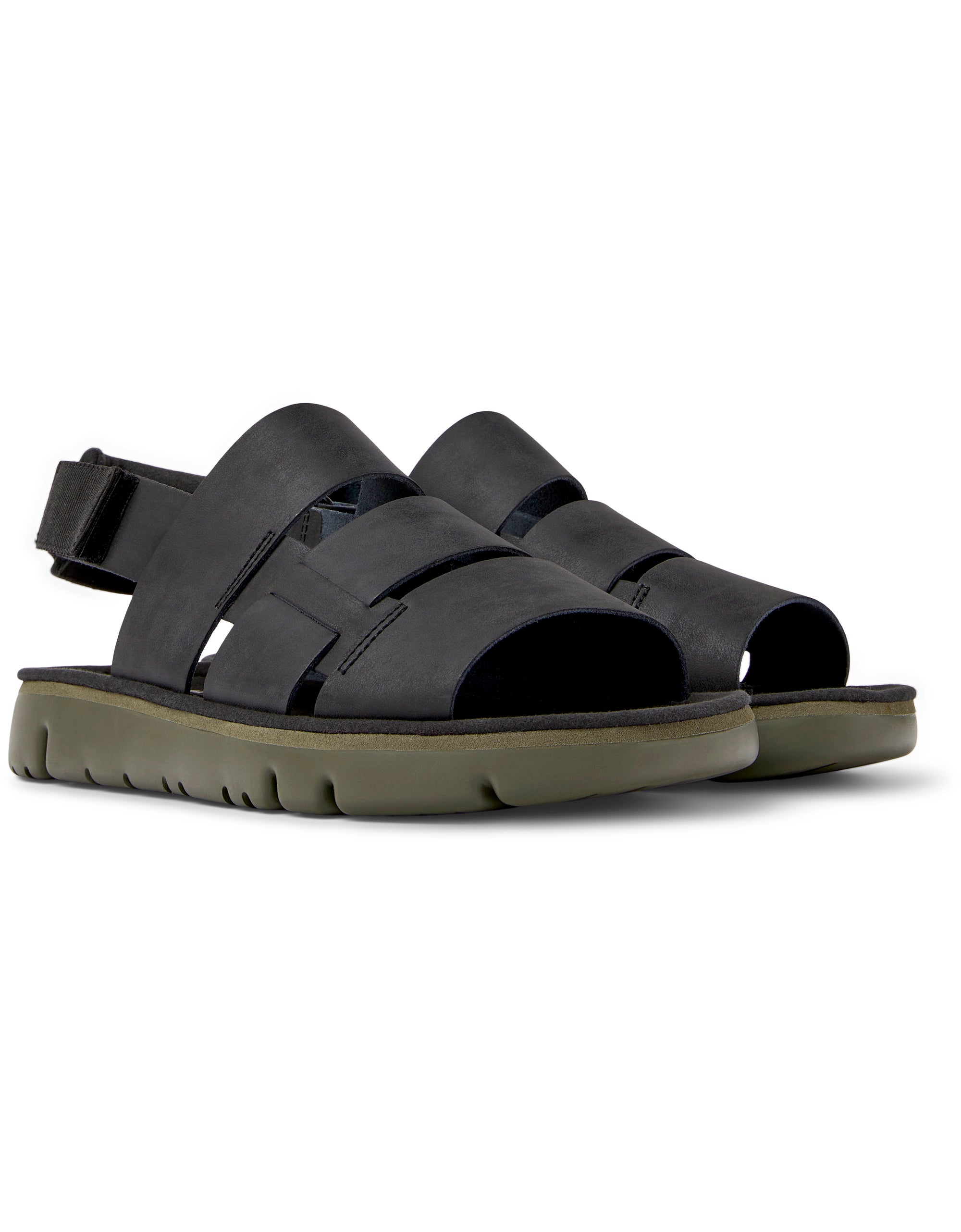 CAMPER Lamper Negro Orugasand Romero: black shoes for men