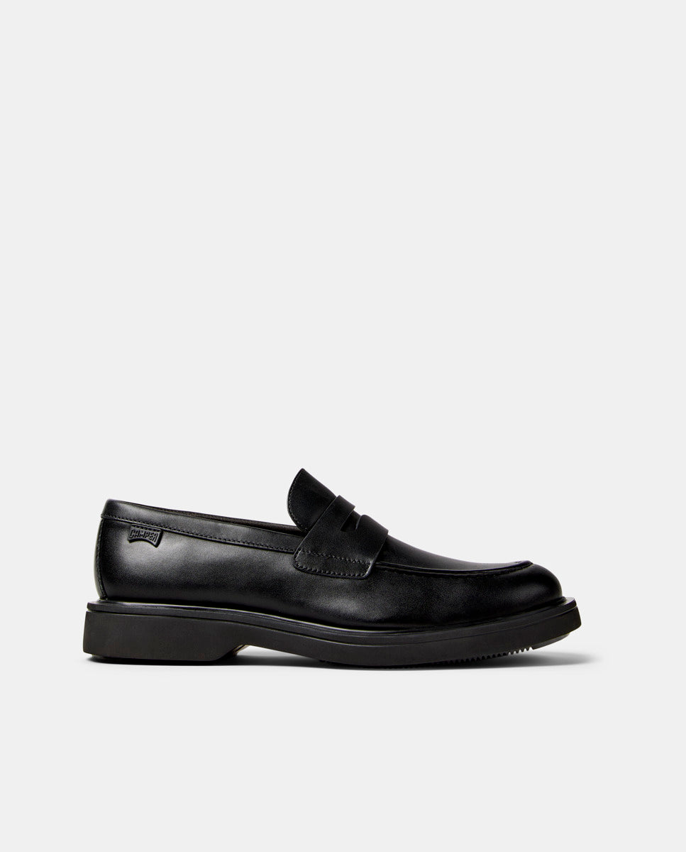 CAMPER Norman, black loafers for men at Tascón