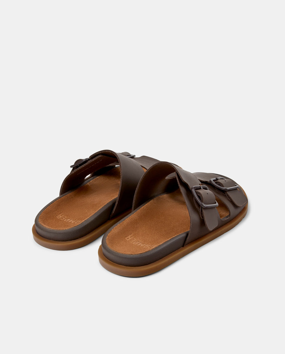 CAMPER Lluc Sandal、Tascónのブラウンメンズサンダル