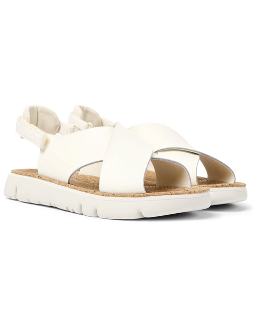 CAMPER Orugas: white sandals for women