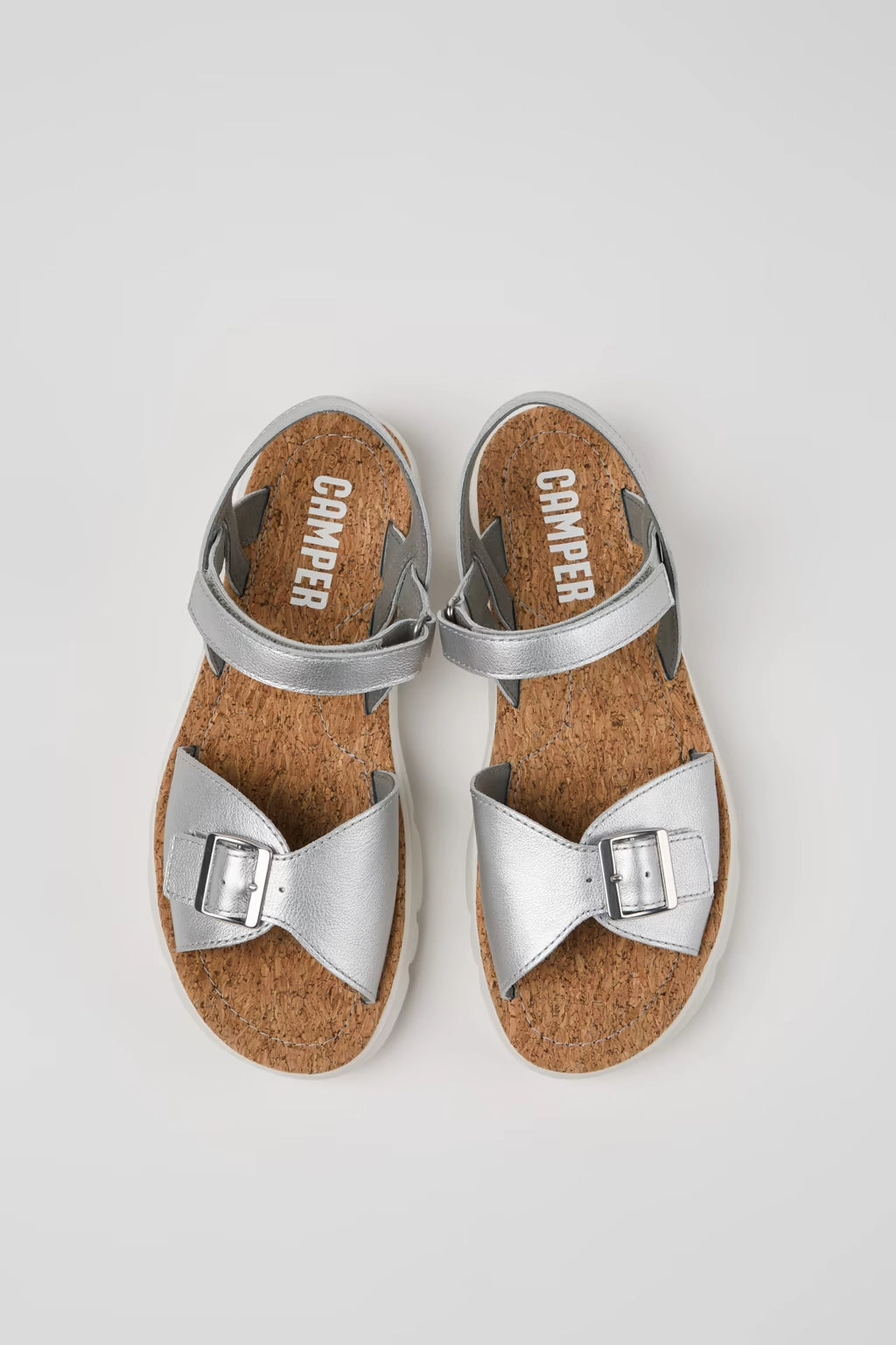 CAMPER Rebound Silver Orugas: plateadas sandaler för dam