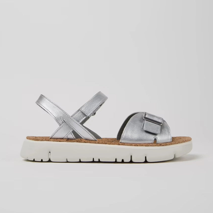 CAMPER Rebound Silver Orugas: plateadas sandaler för dam