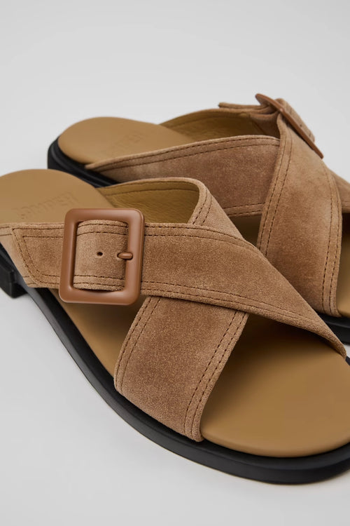 CAMPER Pello AREA EDA: ブラウン サンダル レディース
