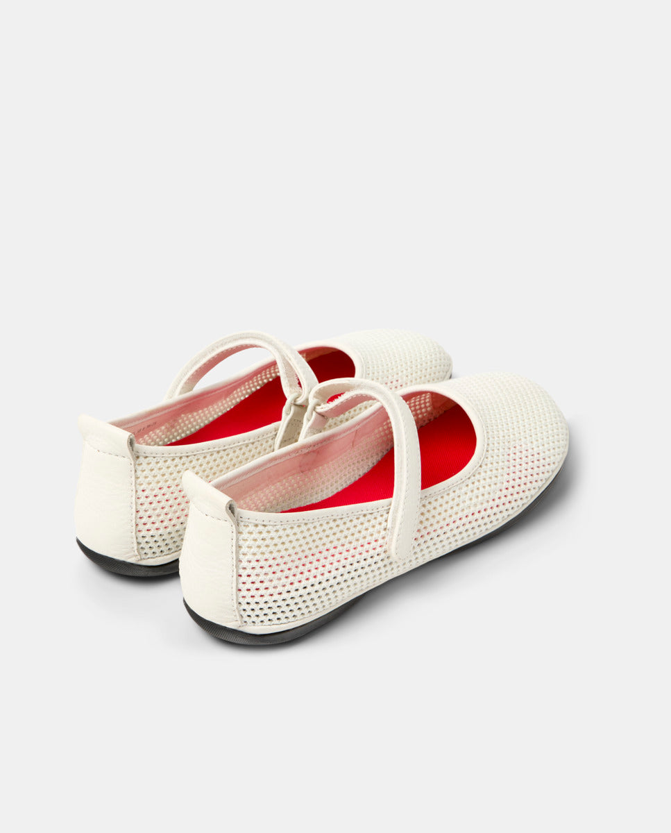 CAMPER Right Nina, white ballet flats for women at Tascón