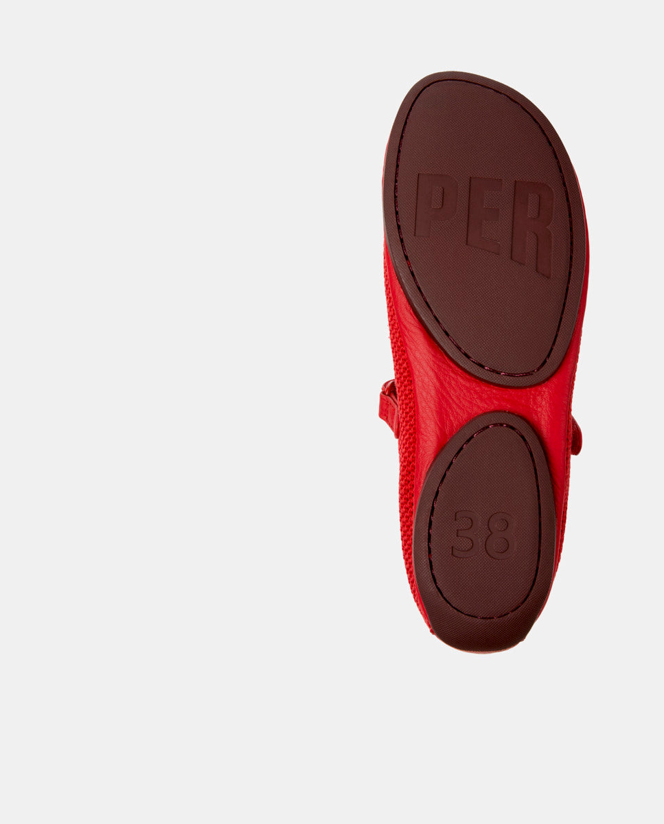 CAMPER Right Nina, red ballet flats for women at Tascón