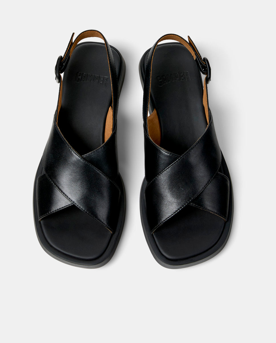 CAMPER Dana K201600, black sandals for women at Tascón