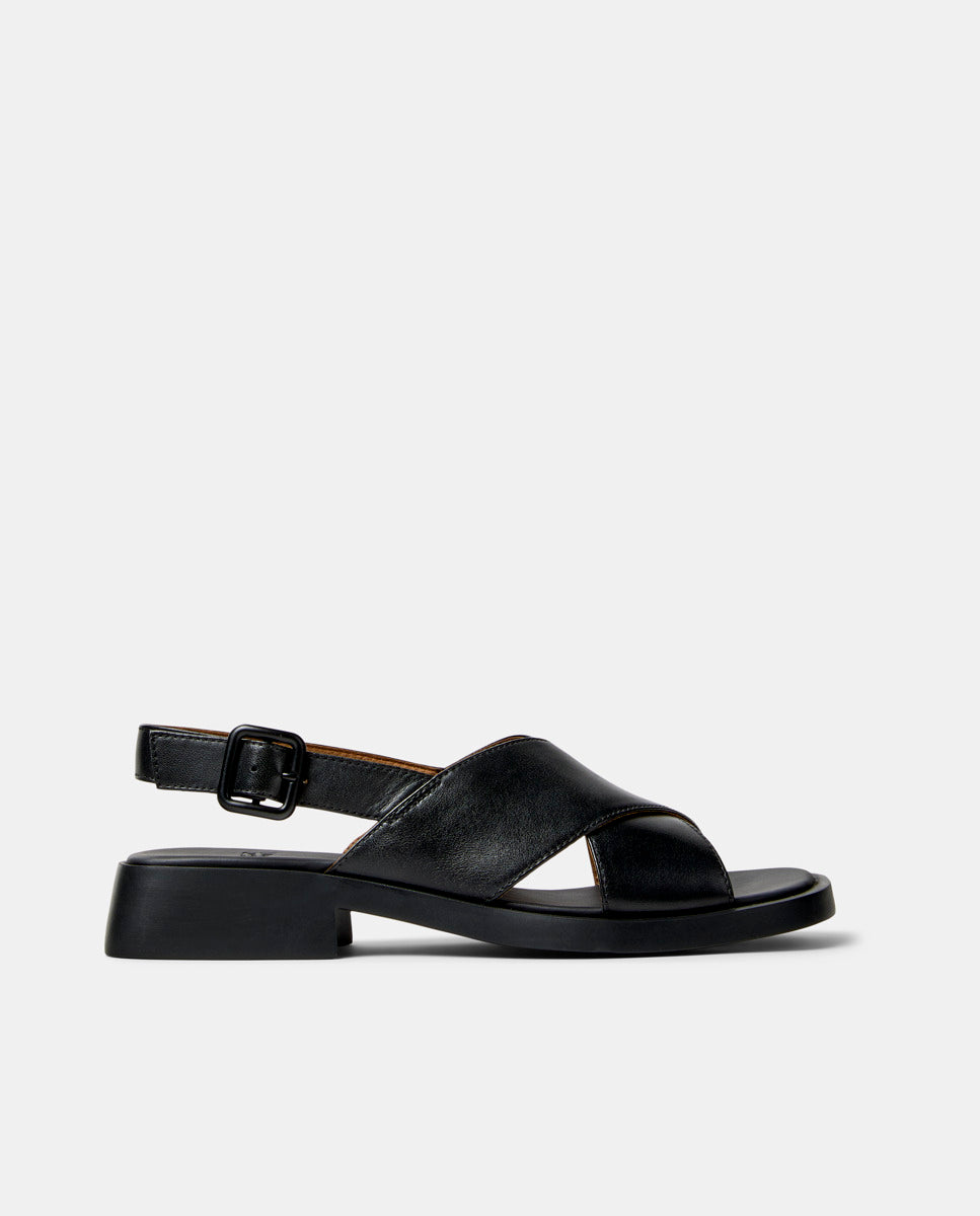 CAMPER Dana K201600, black sandals for women at Tascón