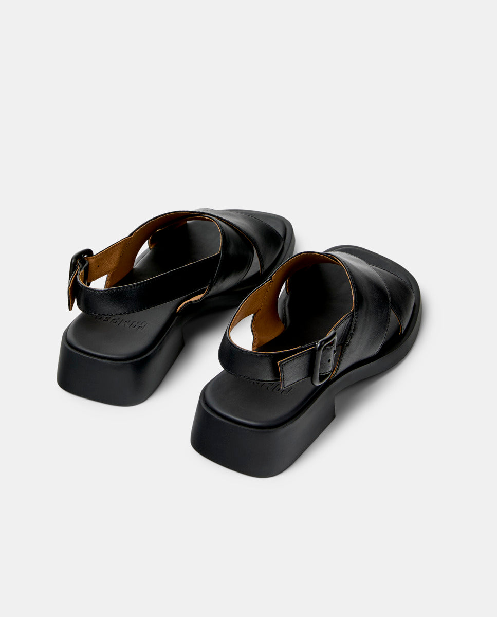 CAMPER Dana K201600, black sandals for women at Tascón