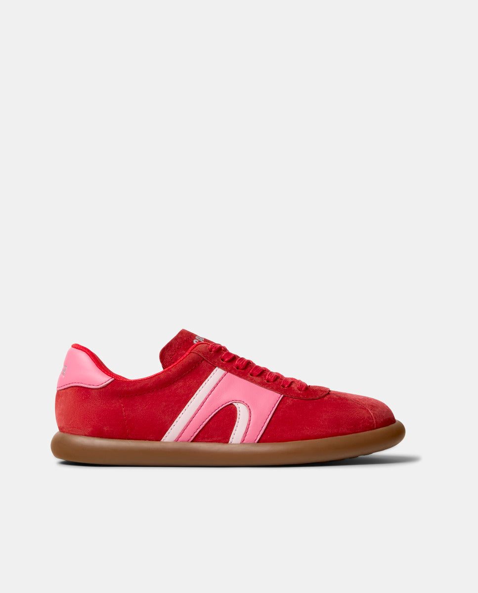 CAMPER Pelotas Soller K201608、Tascónのレッドレディースバレエシューズ