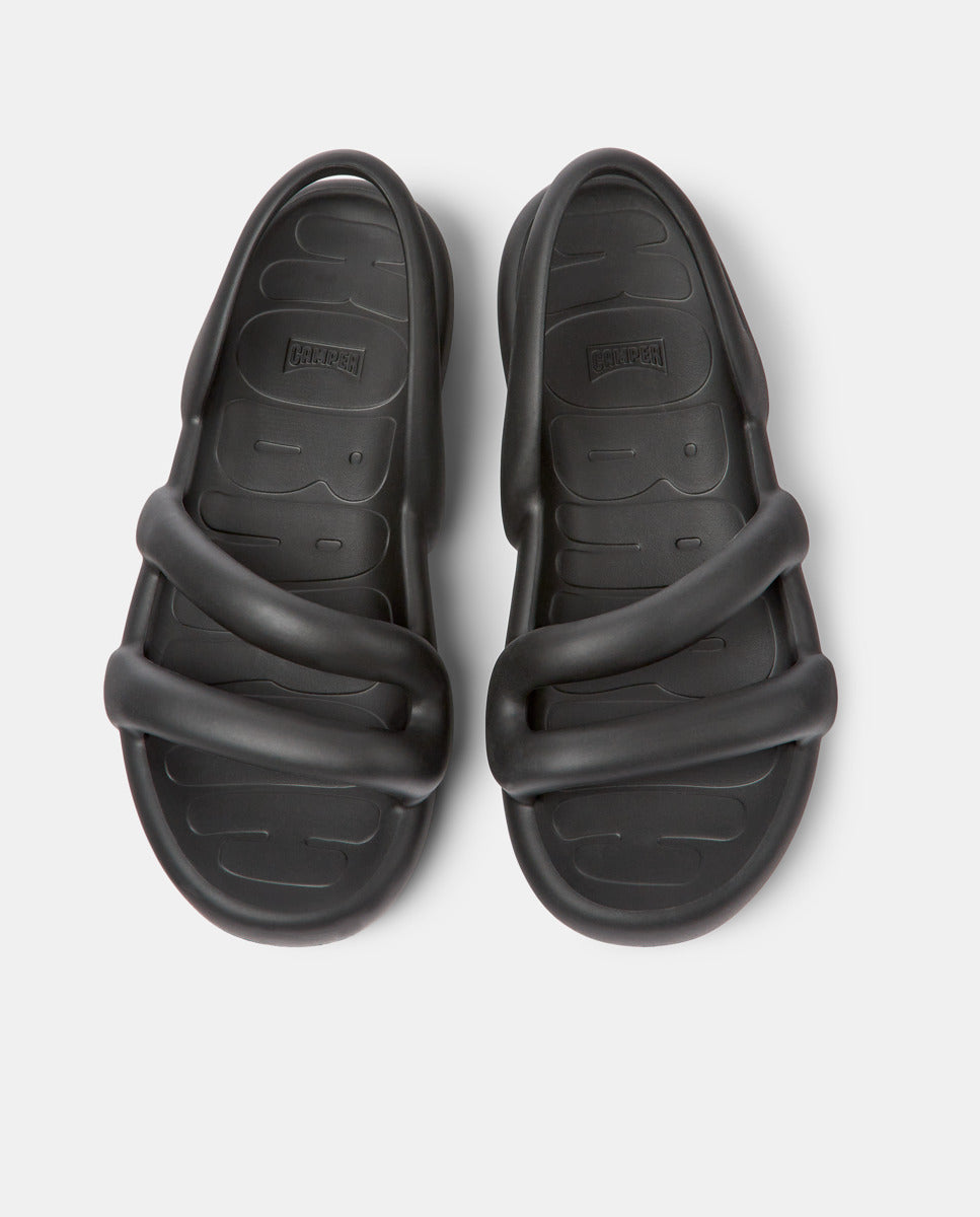 CAMPER Kobarah Flat, black sandals for women at Tascón