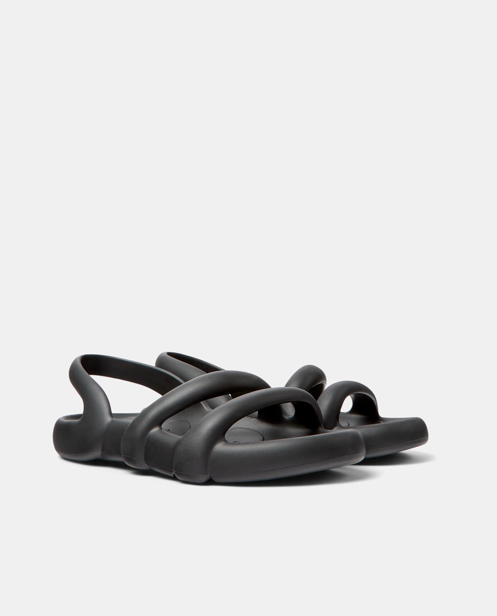CAMPER Kobarah Flat, black sandals for women at Tascón