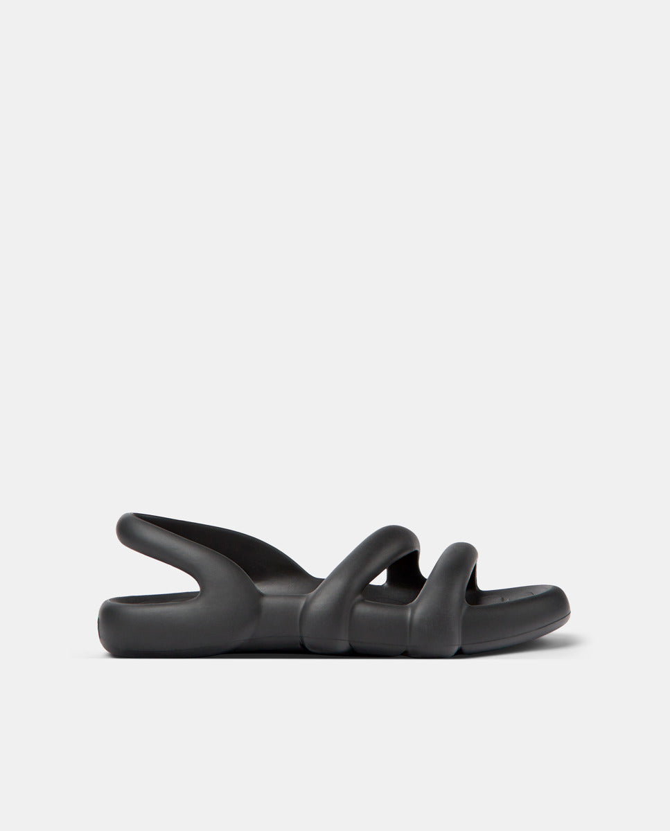CAMPER Kobarah Flat, black sandals for women at Tascón