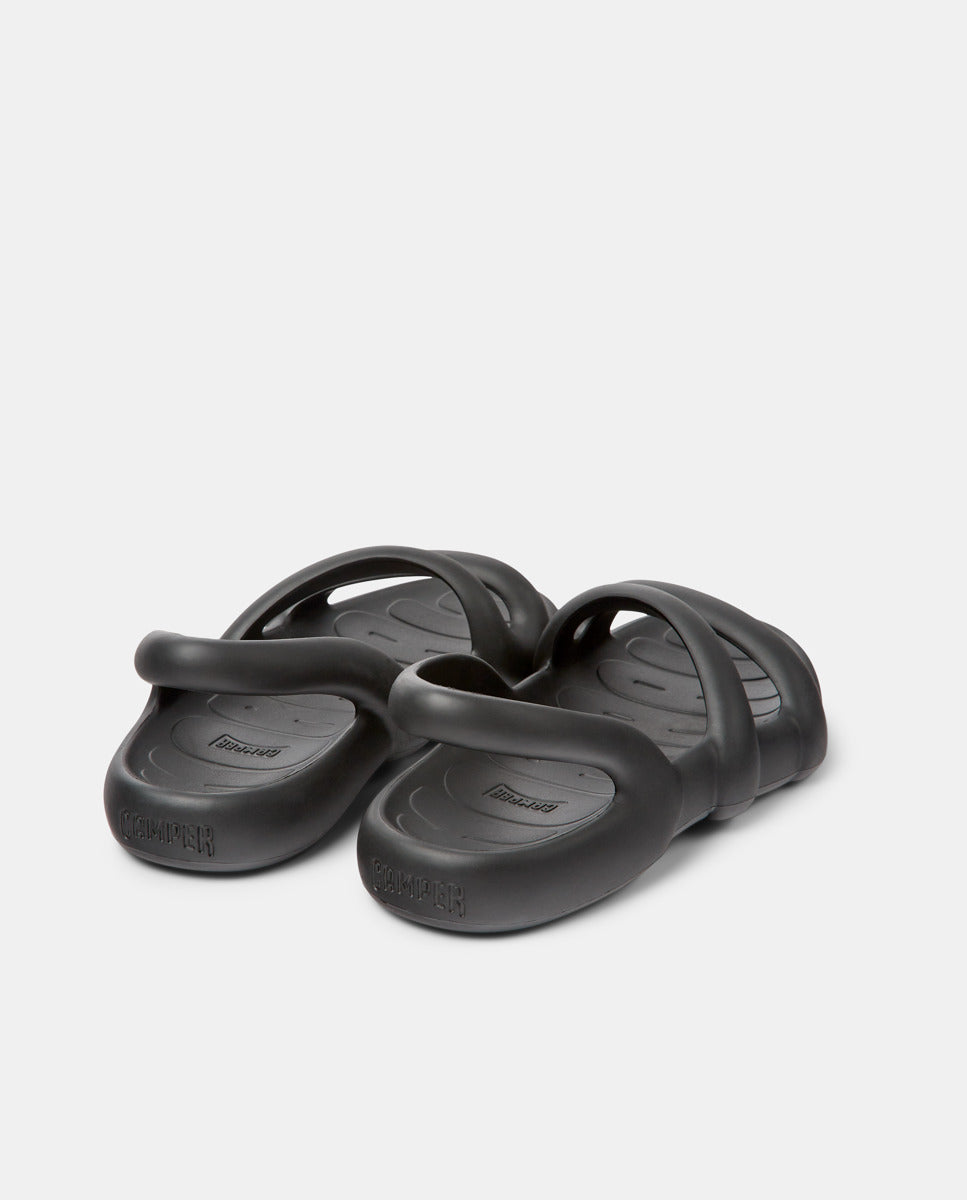 CAMPER Kobarah Flat, black sandals for women at Tascón