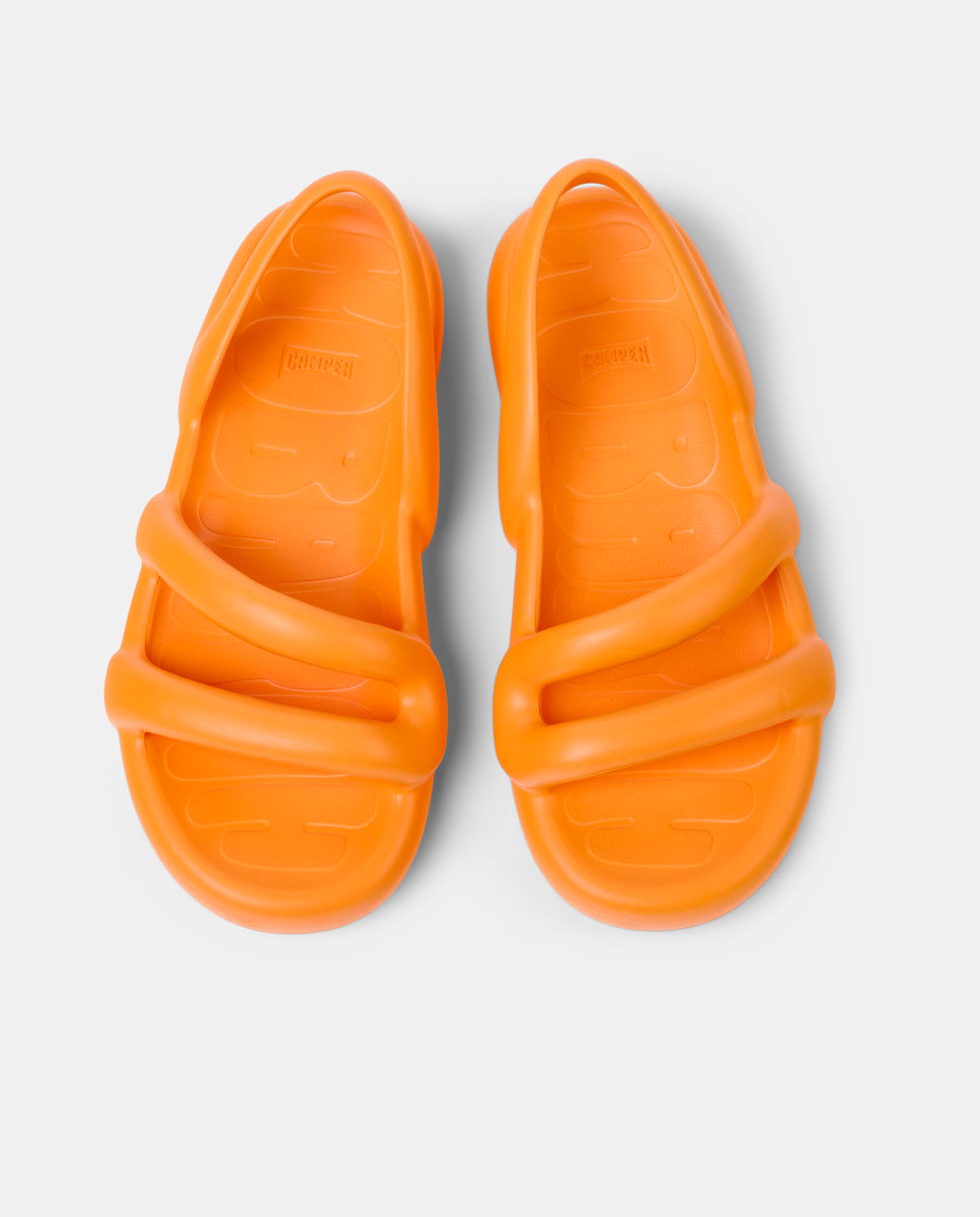 CAMPER Kobarah Flat Amarillo，Tascón neutro女士凉鞋