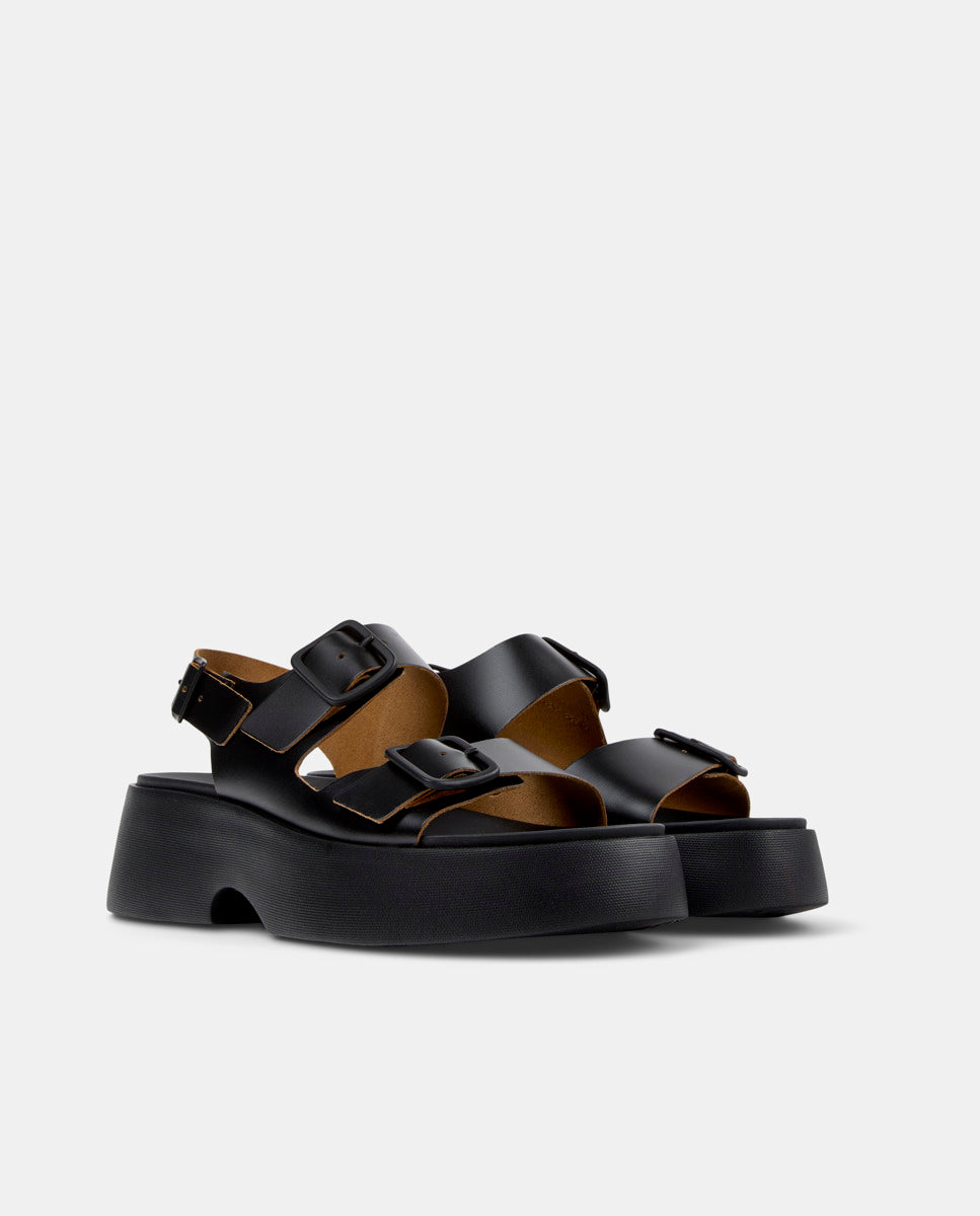 CAMPER Tasha K201712, black sandals for women at Tascón