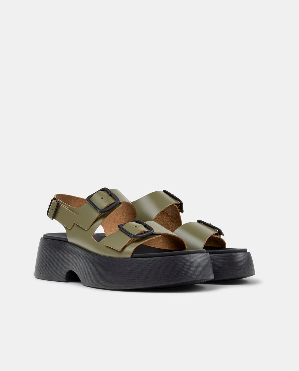 CAMPER Tasha, green sandals for women at Tascón