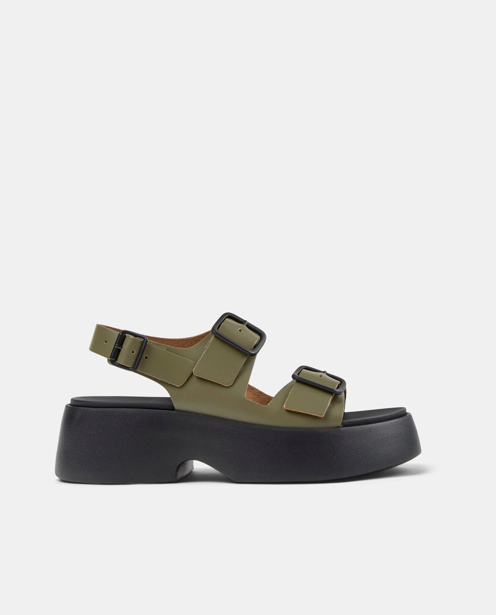 CAMPER Tasha, green sandals for women at Tascón
