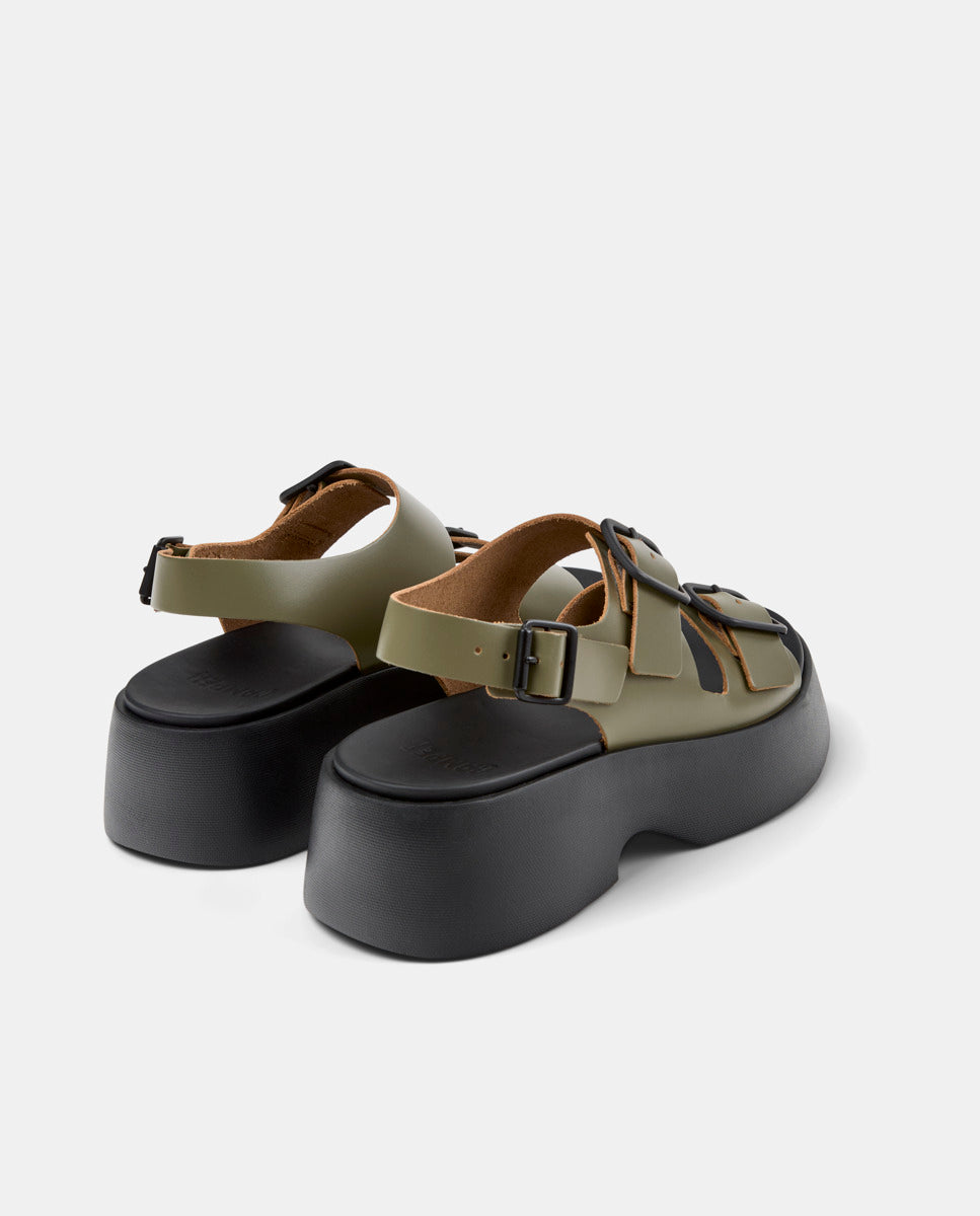 CAMPER Tasha, green sandals for women at Tascón