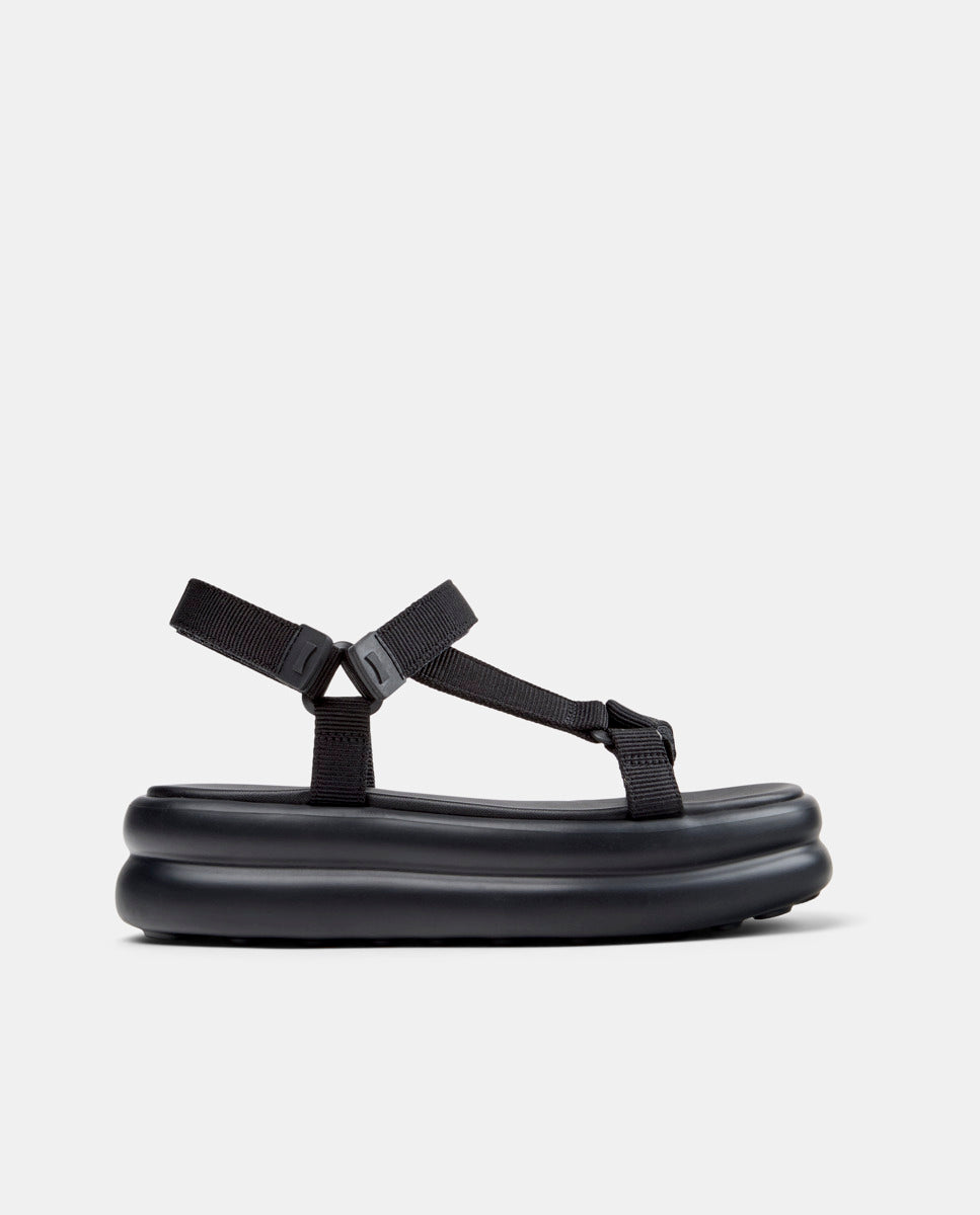 CAMPER Pelotas Flota Up, sandali nero da donna da Tascón