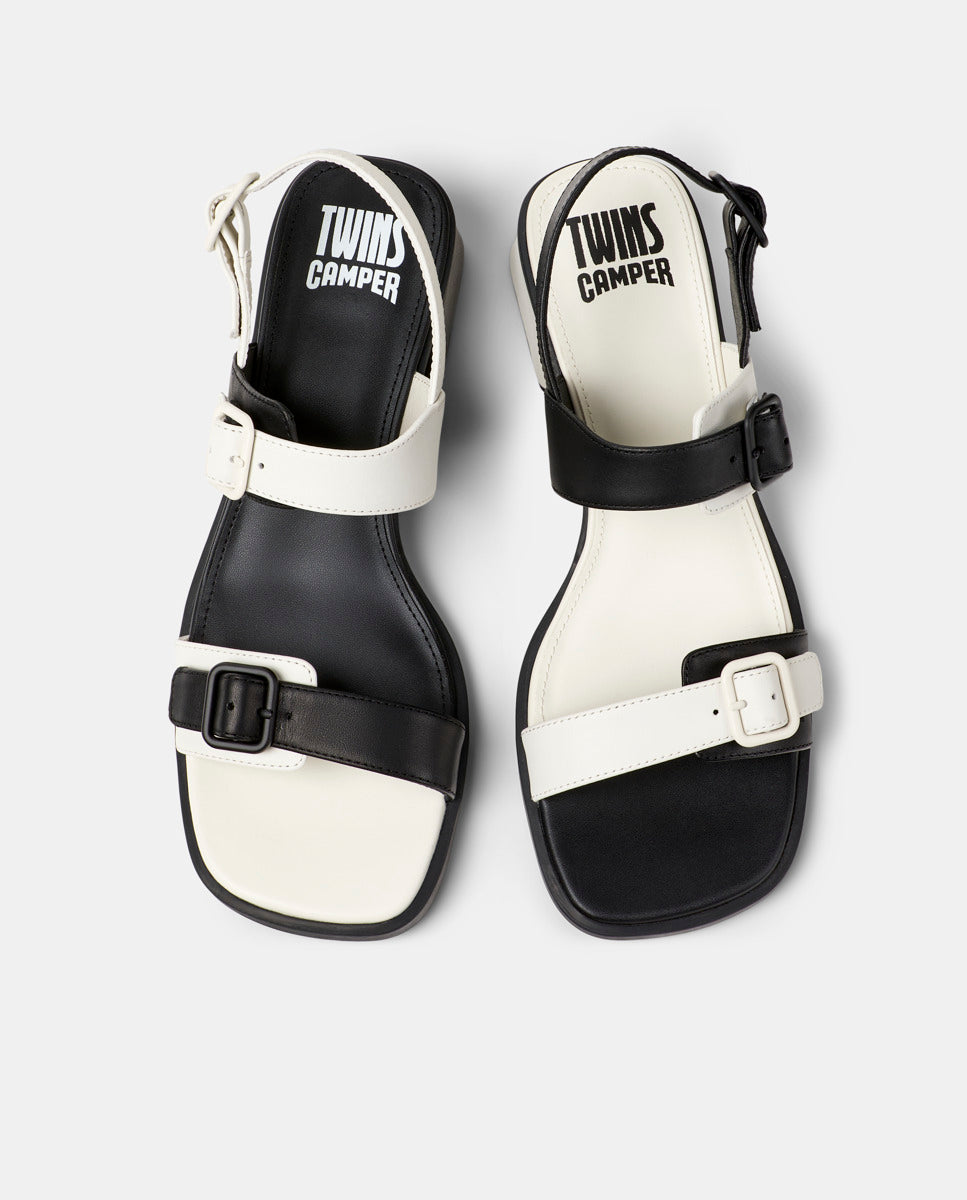 CAMPER Twins，Tascón 黑色女士凉鞋
