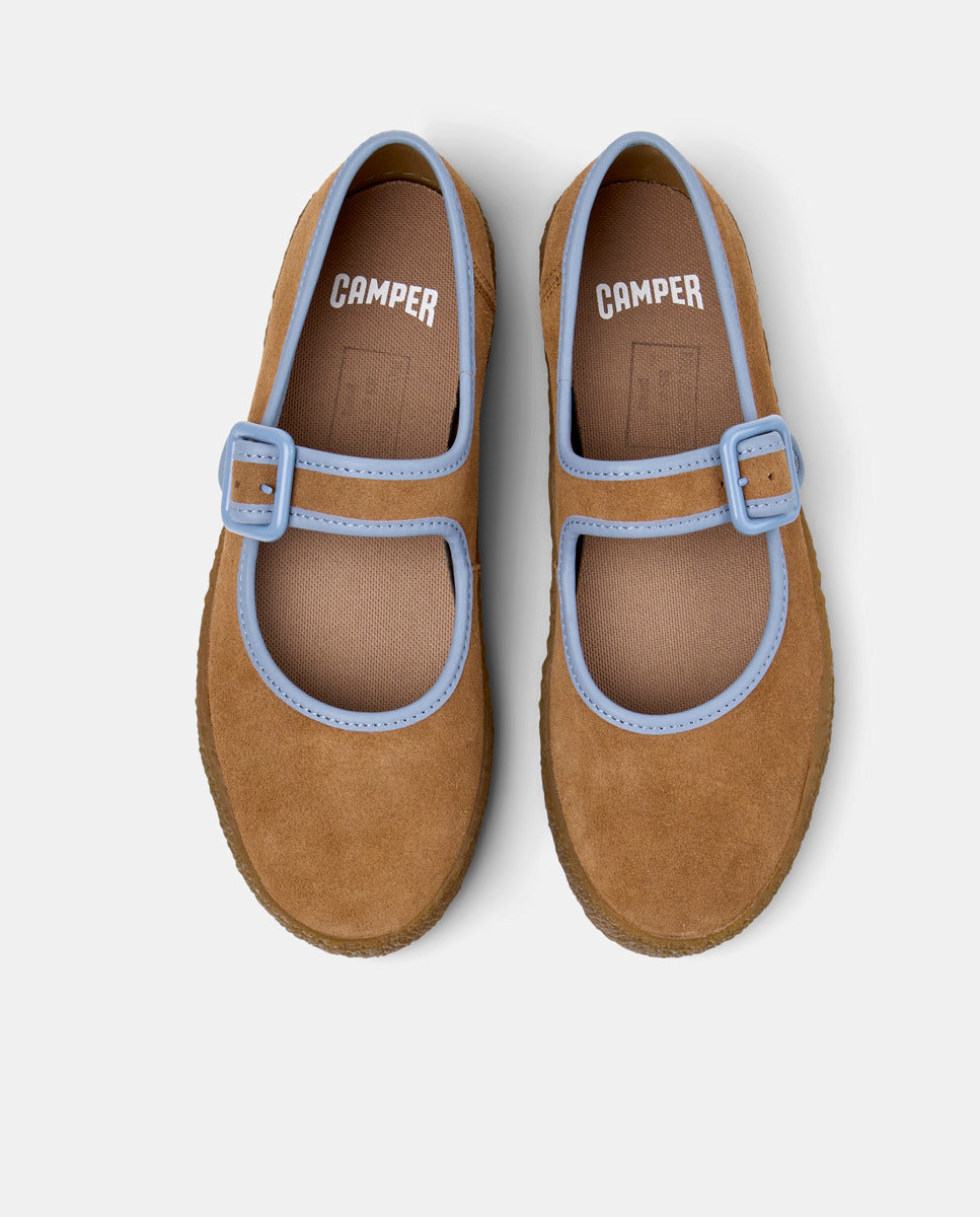 CAMPER Peu Terreno, brown ballet flats for women at Tascón