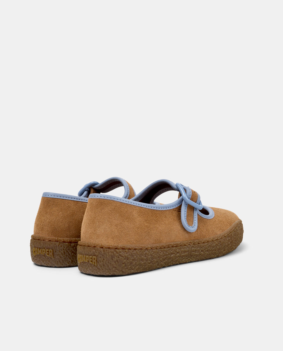 CAMPER Peu Terreno, brown ballet flats for women at Tascón