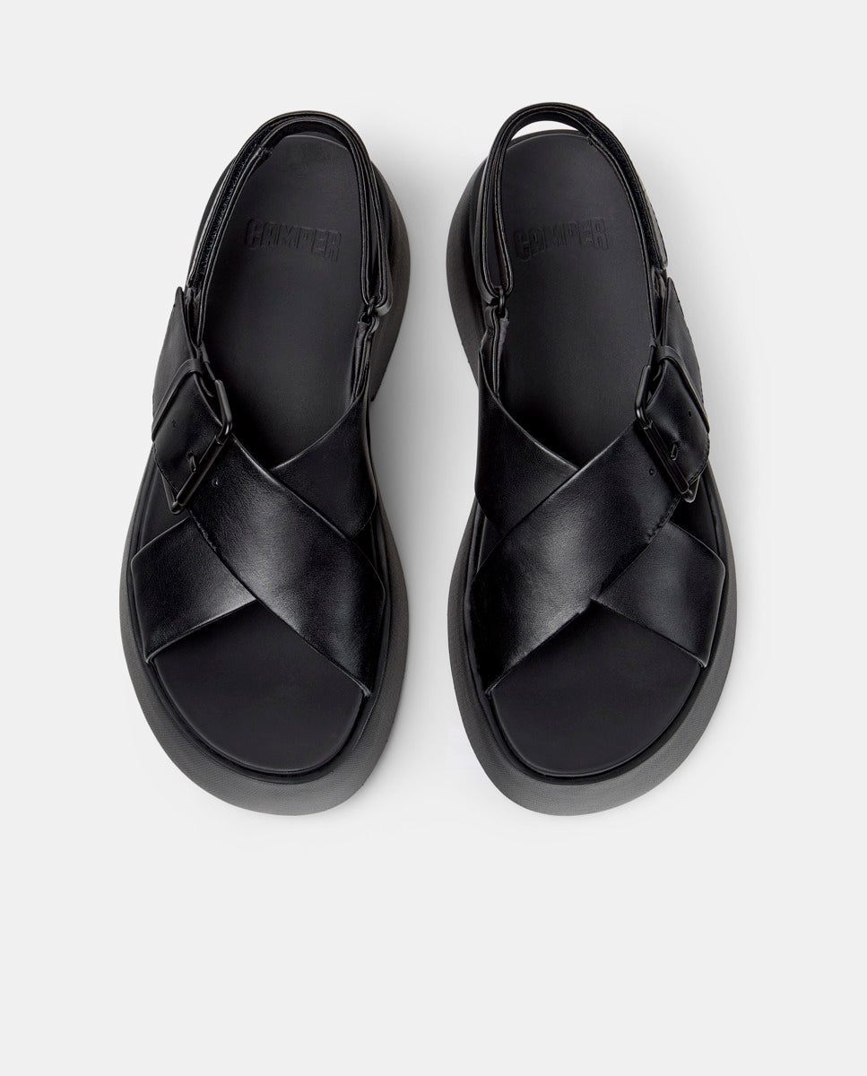 CAMPER Tasha, black sandals for women at Tascón