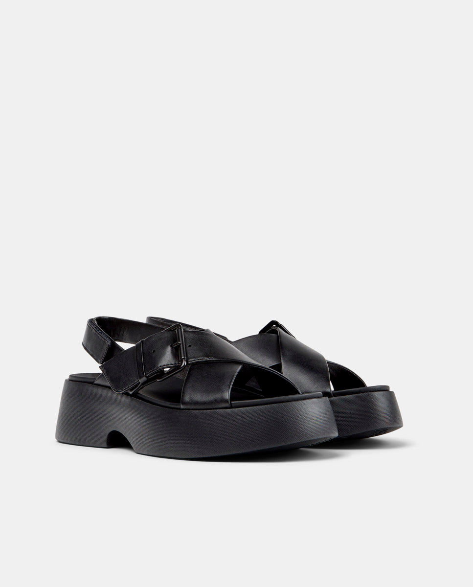 CAMPER Tasha, black sandals for women at Tascón
